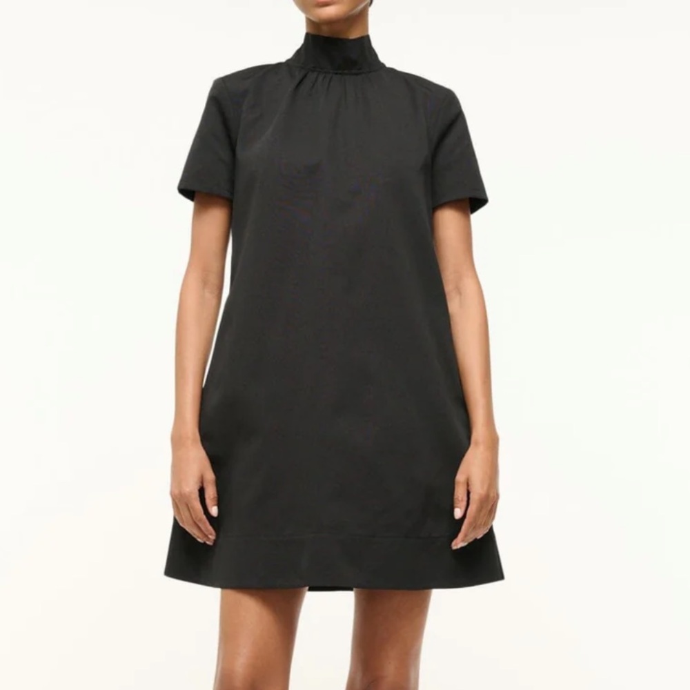 STAUD MINI ILANA DRESS BLACK